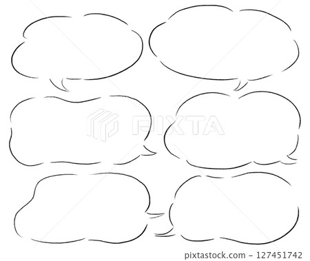 Thin line speech bubble 127451742