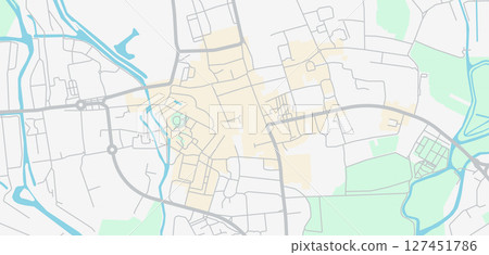 Layered editable vector illustration outline of Oxford,Britain. 127451786