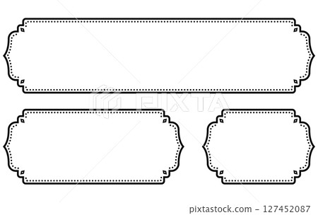 Set of Asian style title frames. Horizontal decorative frames. Set of Asian style title frames. Horizontal decorative frames. 127452087