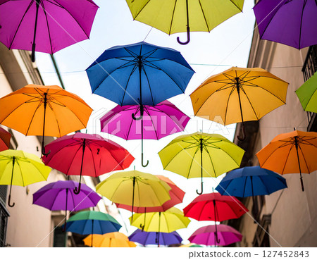 Colorful umbrella 127452843