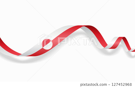 Greenland flag wavy abstract background. Vector illustration. Greenland flag wavy abstract background. Vector illustration. 127452968
