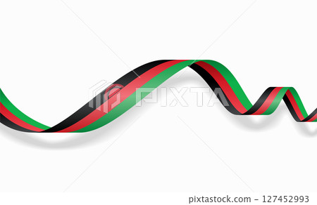 Malawian flag wavy abstract background. Vector illustration. Malawian flag wavy abstract background. Vector illustration. 127452993