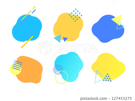 Cute pop geometric frame Cute pop geometric frame 127453275