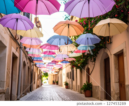 五顏六色的傘 五顏六色的傘 127453289