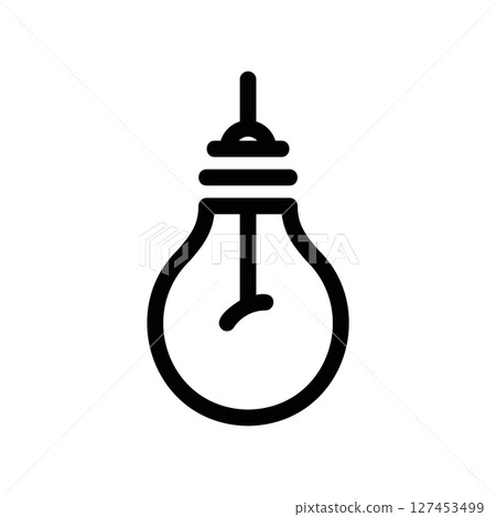 Simple vector icon light bulb Simple vector icon light bulb 127453499