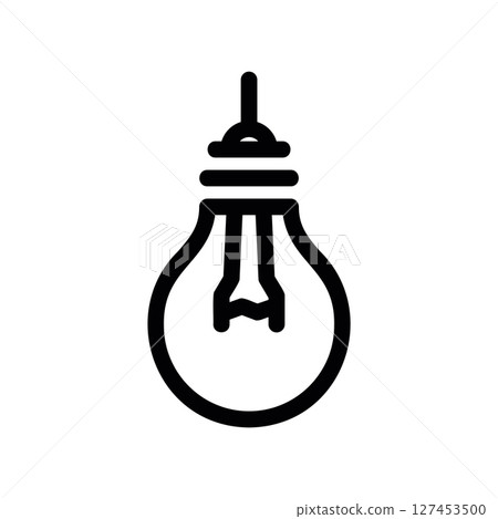 Simple vector icon light bulb 127453500