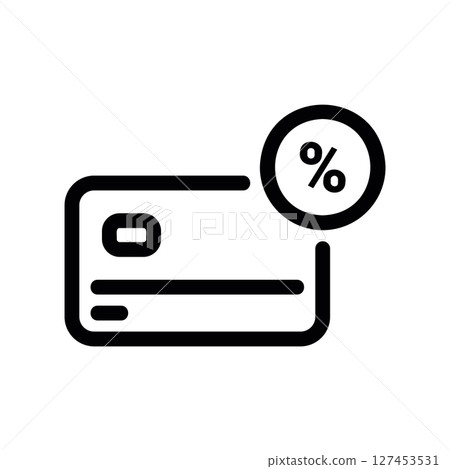 Simple vector icon bank card 127453531