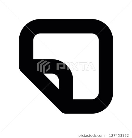Simple vector icon paper sticker 127453552