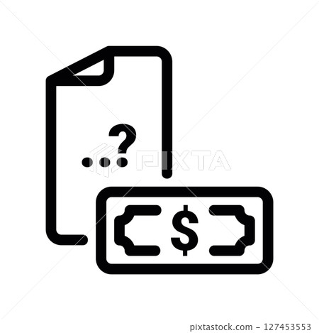 Simple vector icon file, money Simple vector icon file, money 127453553