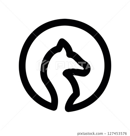 Simple vector icon chess piece horse 127453576