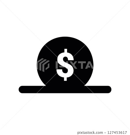 Simple vector icon coin Simple vector icon coin 127453617