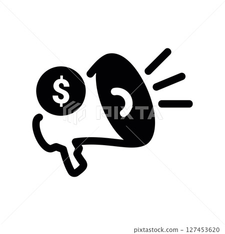 Simple vector icon megaphone 127453620