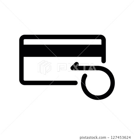 Simple vector icon bank card Simple vector icon bank card 127453624