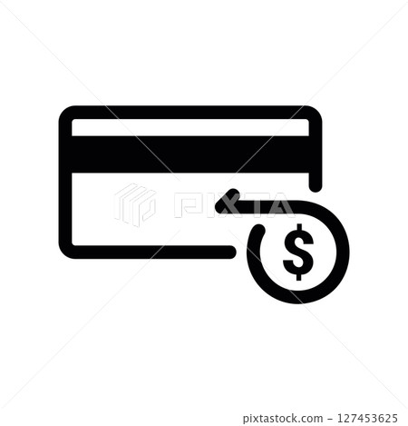 Simple vector icon bank card Simple vector icon bank card 127453625