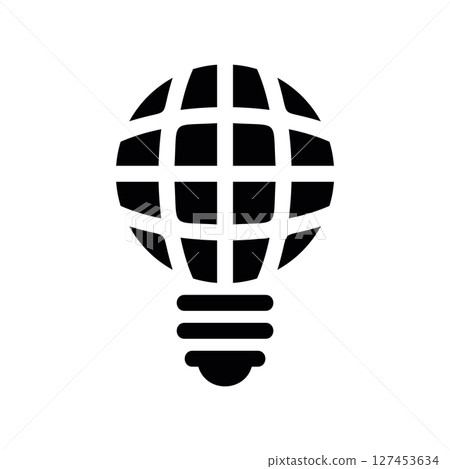 Simple vector icon bulb Simple vector icon bulb 127453634