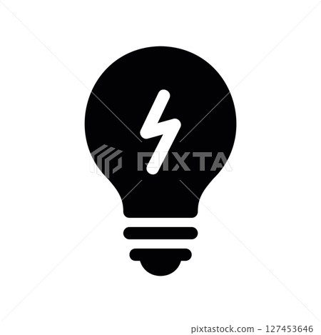 Simple vector icon bulb 127453646
