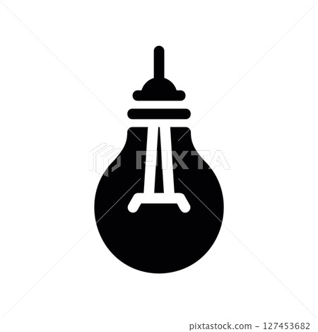 Simple vector icon light bulb 127453682