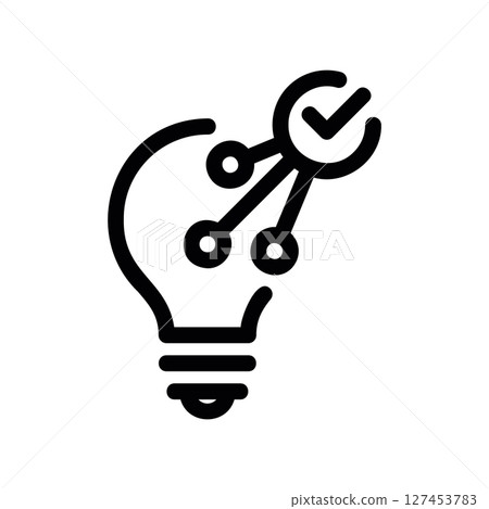Simple vector icon light bulb 127453783