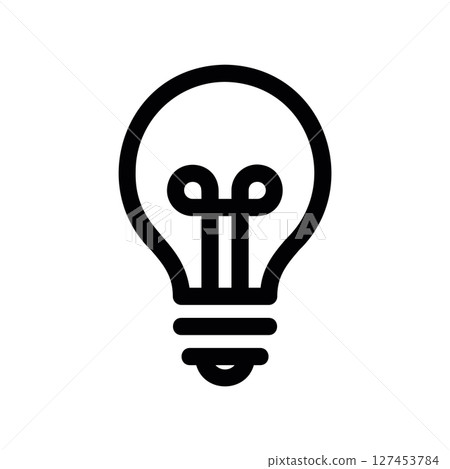 Simple vector icon light bulb 127453784