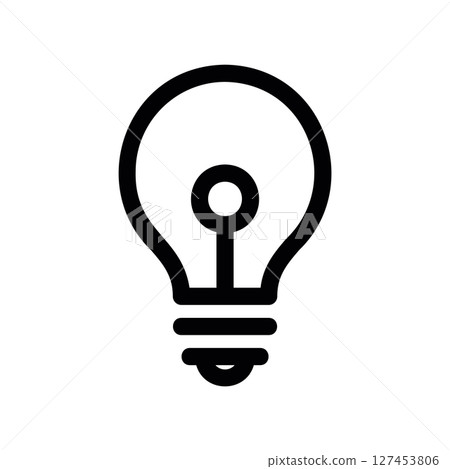 Simple vector icon light bulb Simple vector icon light bulb 127453806