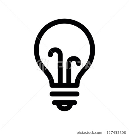 Simple vector icon light bulb 127453808