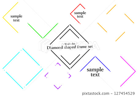 Open diamond frame set, colorful Open diamond frame set, colorful 127454529