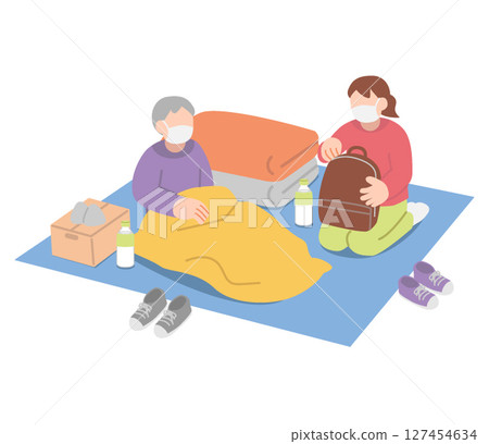 在避難所等候的人們 127454634