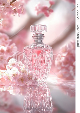 perfume bottle cherry blossoms light color perfume bottle cherry blossoms light color 127454936