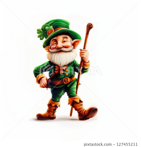 patricks day leprechaun st. digital artworkhat 127455211