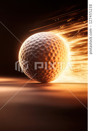 golf ball surface background closeup set 127455238