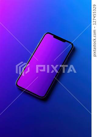 3d purple background phones design finish 127455329