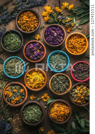 view table collection herbs flowers assortment view table collection herbs flowers assortment 127455511