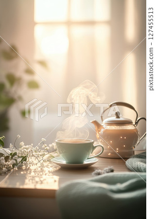 table tea teapot flowers babys items 127455513