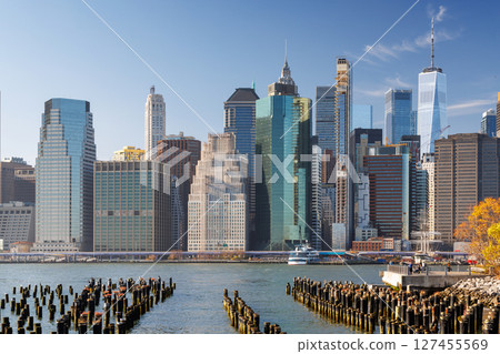 The New York Manhattan skyline The New York Manhattan skyline 127455569