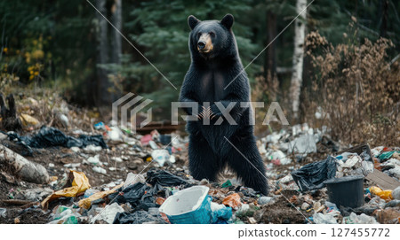 bear legs area trash bears fur 127455772