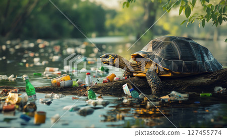 log body water closeup turtle shot 127455774
