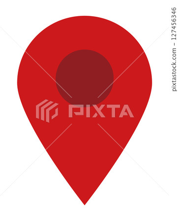 Illustration material: Map pin vector red red pin point. pin location 127456346
