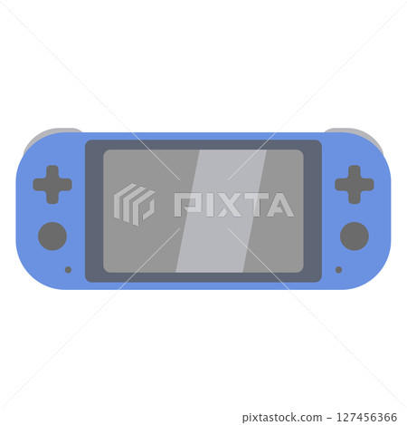 藍色掌上型遊戲機 127456366