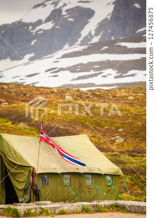 Tent in Haukeli mountains, Norway Tent in Haukeli mountains, Norway 127456875