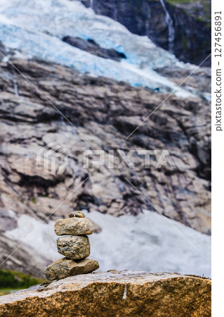 Boyabreen Glacier in Norway Boyabreen Glacier in Norway 127456891