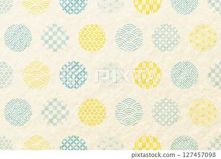 Summer, blue, Japanese pattern, checkered pattern, celebration, Japanese paper background 127457098