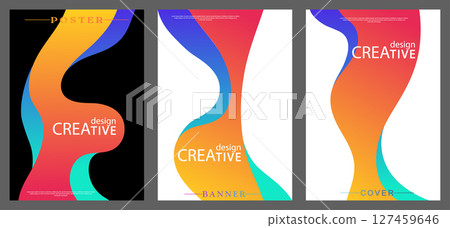 Abstract gradient design template. The idea of a colorful banner. A decorative element for decoration and creativity Abstract gradient design template. The idea of a colorful banner. A decorative element for decoration and creativity 127459646