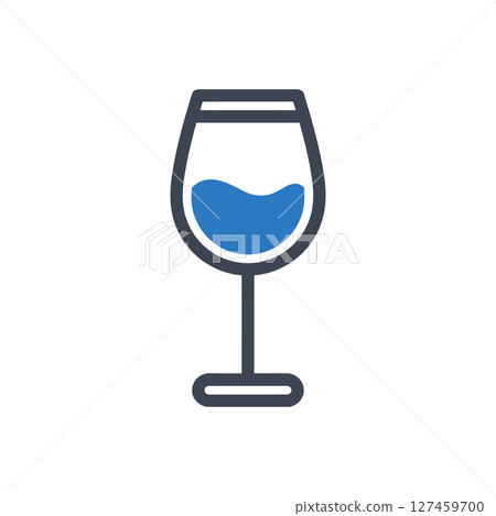 Elegant Wine Glass Icon Elegant Wine Glass Icon 127459700