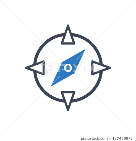 Simple Compass Icon Simple Compass Icon 127459972