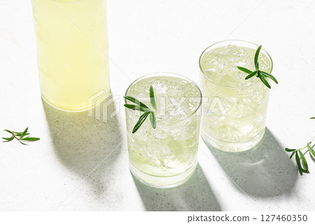 Ginger Ale or Ginger Beer with Rosemary 127460350