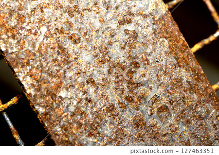 Abstract close up of rusty mesh wire for background 127463351