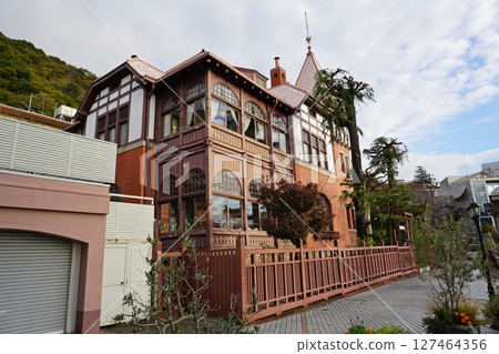 The Weathervane House, a symbol of Kobe City, in the Kitano Foreign House District in Kobe City The Weathervane House, a symbol of Kobe City, in the Kitano Foreign House District in Kobe City 127464356