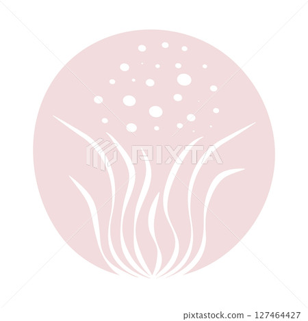 Seaweed, light beige, piglet, peach color and white 127464427