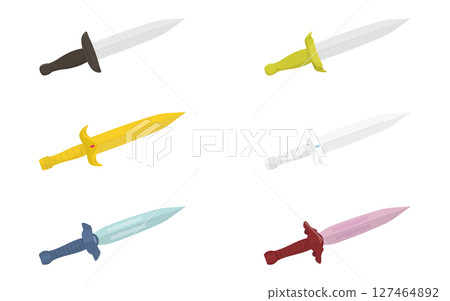 Dagger illustration set Dagger illustration set 127464892
