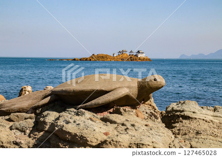 海龜石像與後城島 / 兵庫縣豐岡市瀨戶市 海龜石像與後城島 / 兵庫縣豐岡市瀨戶市 127465028